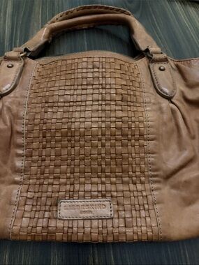 Liebeskind Tan Woven Leather Shoulder Bag